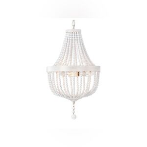 Elegant White Beaded Chandelier - BNIB